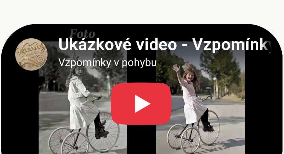 Dívka s kolem na historické fotografii